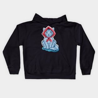 Babushcat Cute Russian Cat Pun Kids Hoodie